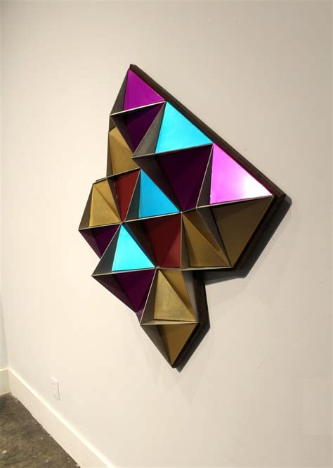 1970s Anodized Aluminium Three Dimensional Geometric Wall Art For Sale at 1stDibs