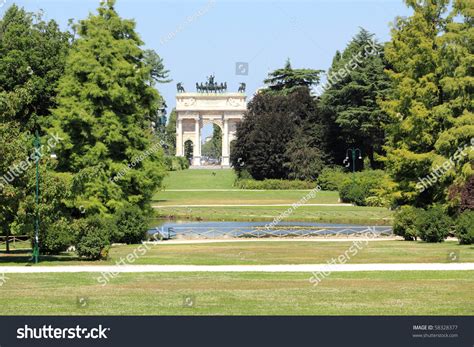 Arco Della Pace End Parco Sempione Stock Photo Shutterstock