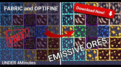 HOW TO GET EMISSIVE GLOWING ORES IN MINECRAFT TUTORIAL OPTIFINE