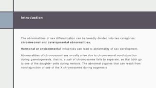 Chromosomal Disorder Pptx Sex Differentiation Abnormalities PPT