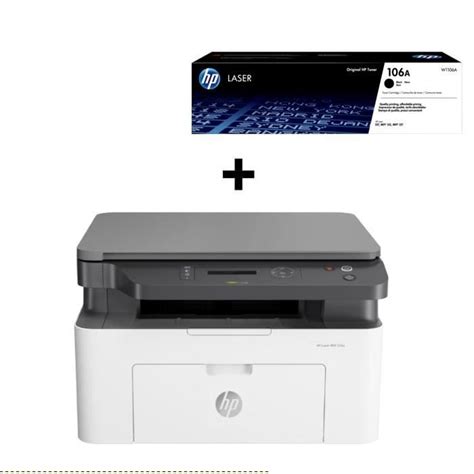 HP Laserjet MFP 135a + HP 106A Cartouche de toner noir authentique ...