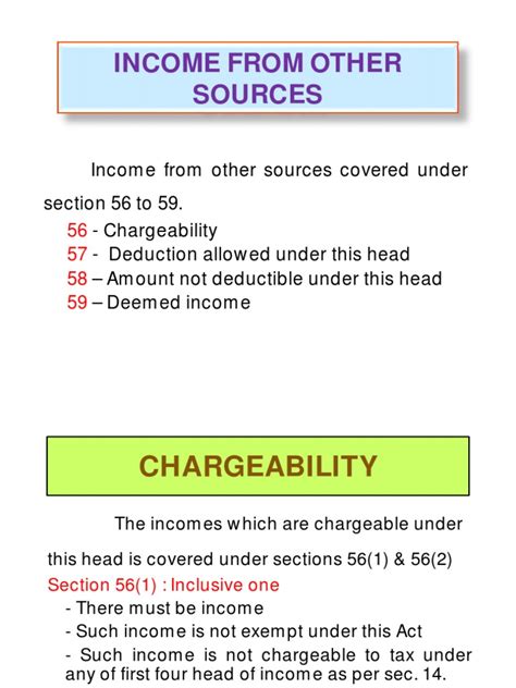 Income From Other Sources A Comprehensive Overview Of Sections 56 59