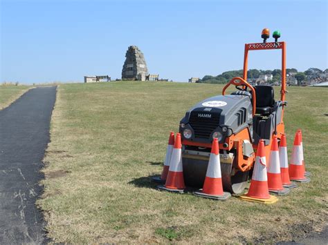 A Roller Coned Off Neil Owen Geograph Britain And Ireland