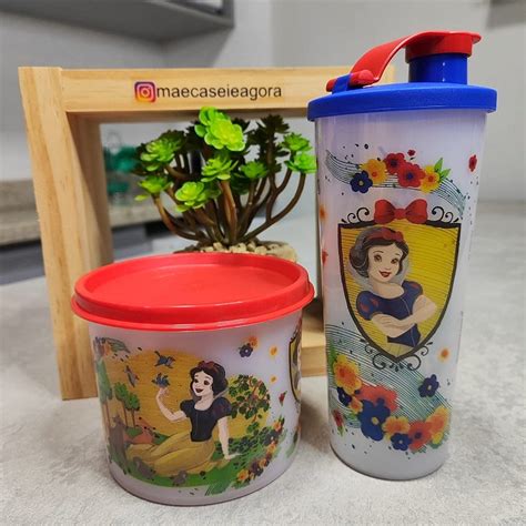 Tupperware Kit Pe As Branca De Neve Copo E Redondinha M E Casei