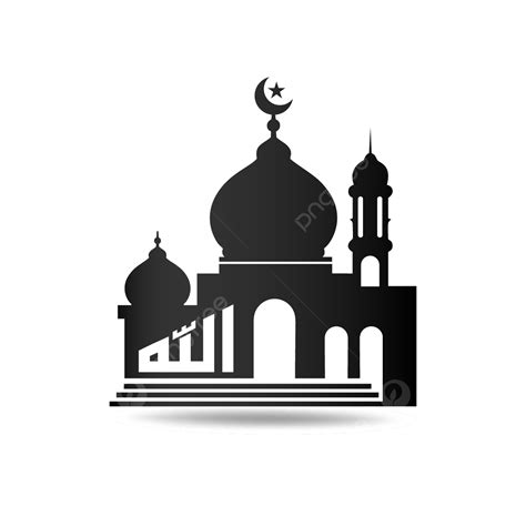 Ilustração Em Vetor Silhueta Mesquita Png Mesquita Logotipo Islâmica