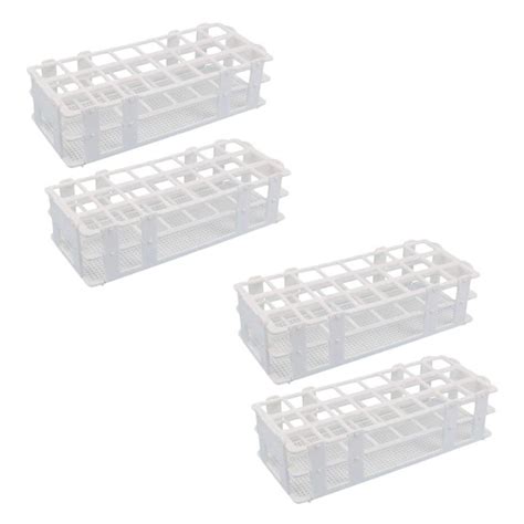 4Pcs Plastic Test Tube Rack 24 Holes Lab Test Tube Rack Holder For 25mm