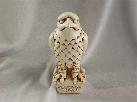 Maltese Falcon Small White Stone Statue - Clarach