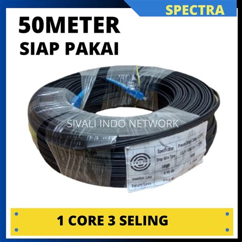 Jual 50 METER KABEL FIBER OPTIK SPECTRA KABEL FO 1 CORE 3 SELING SC UPC