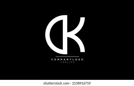 Alphabet Letters Initials Monogram Logo Dk Stock Vector Royalty Free