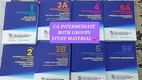 Unboxing Icai Study Material Ca Intermediate Both Groups By Sejal