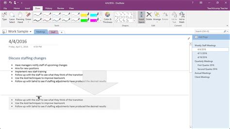 Add Or Remove Note Space In OneNote Instructions