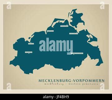 Modern City Map Rostock City Of Germany With Boroughs And Titles De