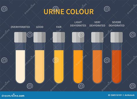 Urine Color Chart Illustration Of Dehydration Level Stock Vector Illustration Of Analysis