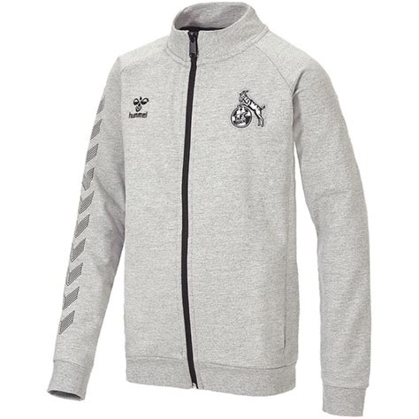 Hummel Fc K Ln Travel Baumwoll Zipjacke Kinder Grey Melange