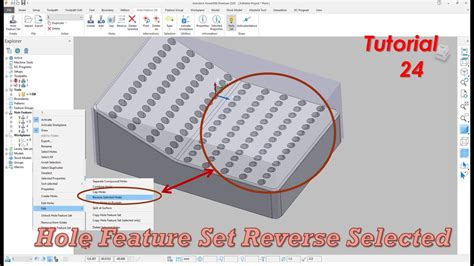 Autodesk Powermill Holes Feature Set Reverse Selected Holes Kese