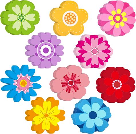 Amazon Seajan 200 Pieces Spring Flower Cutouts Springtime Blooms