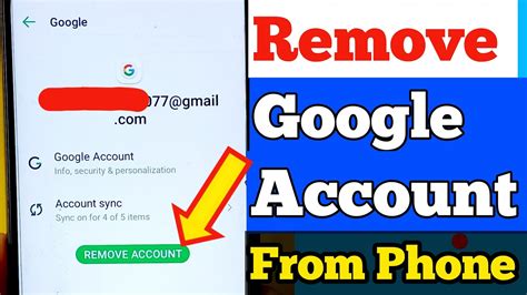 How To Remove Google Account From Android Phone Youtube