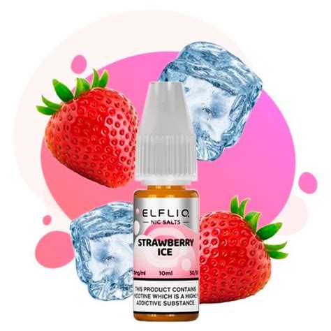 Strawberry Ice Nic Salt 10ml Elfliq By Elf Bar Líquidos Líquidos