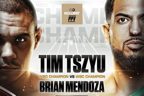 Tim Tszyu Vs Brian Mendoza Viewing Details Start Time Boxing News Co | Hot Sex Picture