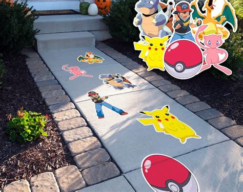 Pokémon Textured Peel And Stick Floor Decals Set Of 6 Etsy