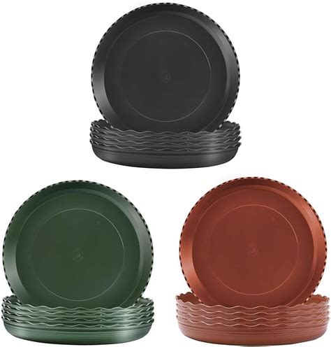 Pack Green Plant Saucers Cm Round Plant Pots Trays Garden Plant