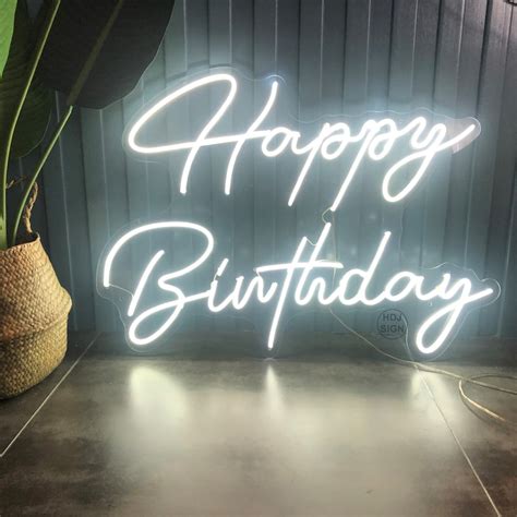 Custom Neon Sign Happy Birthday Neon Sign Flex Led Custom Etsy