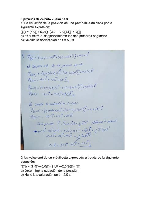 Ejercicios de cálculo Semana 03 Ejercicios de cálculo Semana 3 La