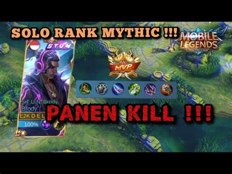 Gameplay Brody Preman Solo Rank Mythicauto Mvp Panen Kill