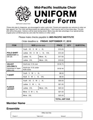 Fillable Online Midpac 10 Order Form Pdf Mid Pacific Institute