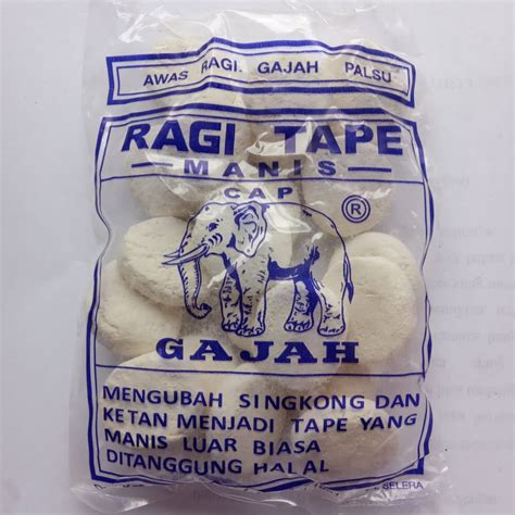 Jual Ragi Tape Manis Cap Gajah Ragi Tape Ketan Manis Super Ragi Tape