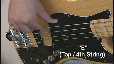 Names Of The Strings On The Bass Guitar Bass Guitar Lesson Youtube