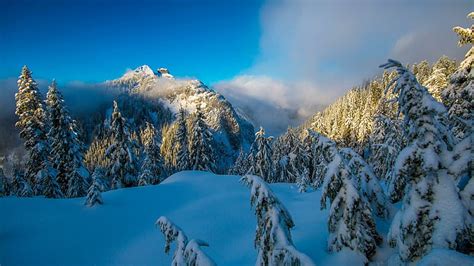 HD wallpaper: winter, north shore mountains, canada, snow, vancouver ...