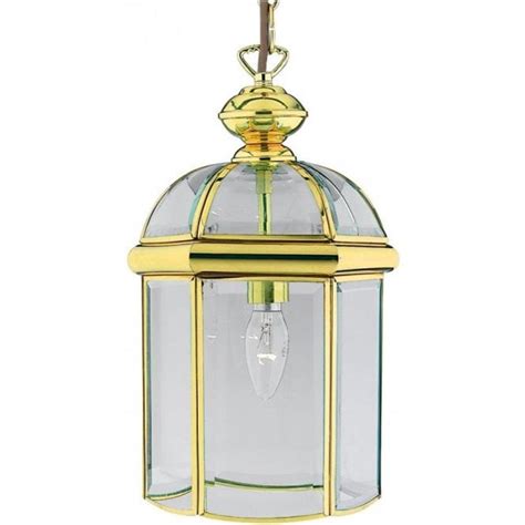 5131pb Lantern Polished Brass Bevelled Glass Domed 1 Light