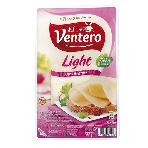 El Ventero Queso Tierno Light Lonchas Envase 160 Gr