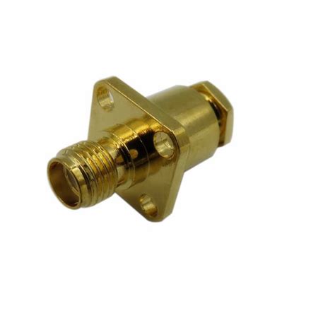 RF Coaxial SMA Female 12 7mm Square Flange Clamp Connector For LMR195