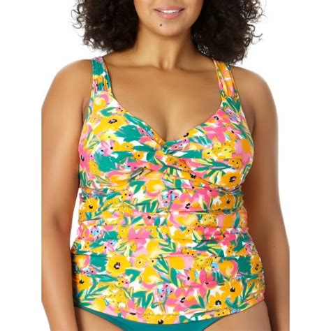 Anne Cole Signature Womens Plus Size Sunshine Floral Twist Underwire