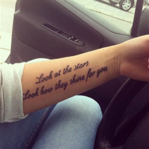 Coldplay Lyrics Word Tattoo On Arm Tattooideaslive Coldplay