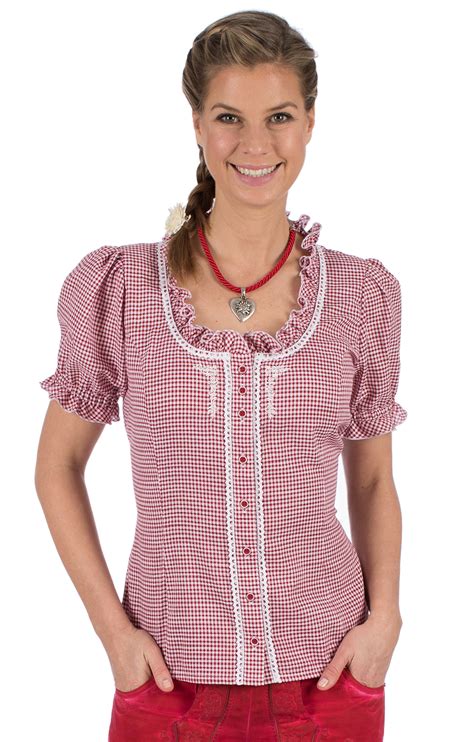 Os Trachten Trachtenbluse Sonnegg Rot Alpenclassics De