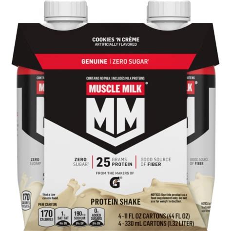 Muscle Milk® Genuine Cookies N Creme Non Dairy Protein Shakes 4