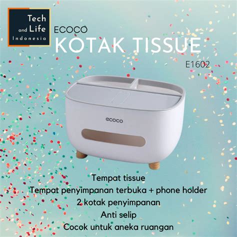 Jual Kotak Tisu Meja Multifungsi Ecoco E Tissue Storage Dispenser