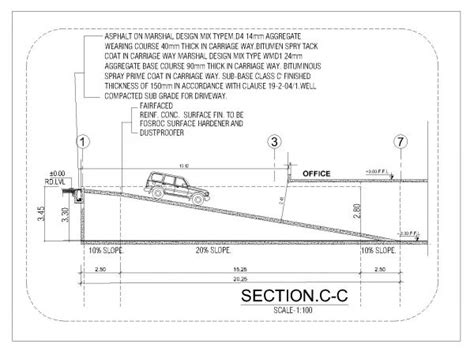 Car Ramp To Basement Detail Dwg Autocad