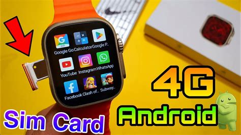 4G Android Smartwatch Watch With Sim Card Insert S8 Ultra World