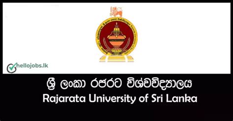 Project Assistant Job Vacancies 2024 Rajarata University