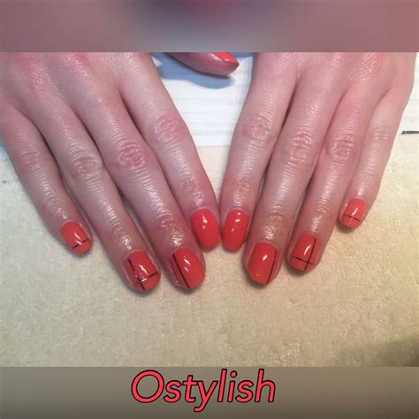 Cnd Shellac Manicure In Tropic With Nail Art Shellac Manicure Cnd