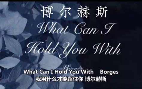 【睡前读诗】博尔赫斯《我用什么才能留住你》what Can I Hold 哔哩哔哩