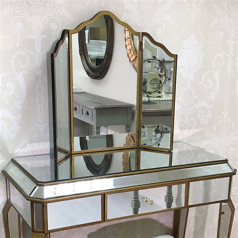 Venetian Gold Tri Folding Vanity Mirror Picture Perfect Home