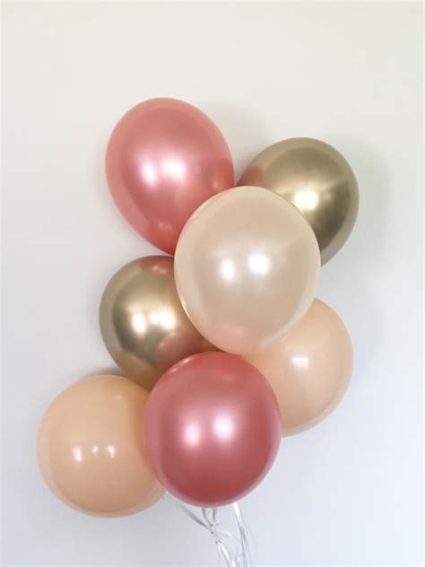 Blush Und Rose Gold Luftballons Rose Gold Und Chrom Luftballons Gold