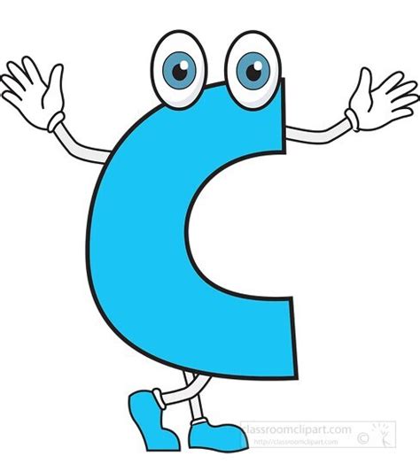 Cartoon Style Letters Upper And Lower Case Upper Case Letter C Cartoon