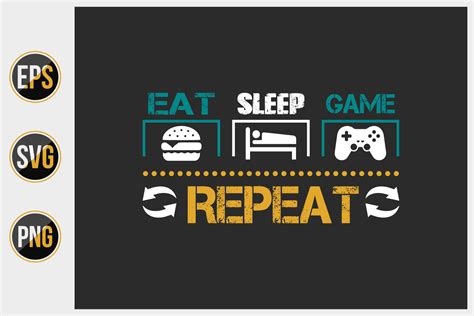 Eat Sleep Game Repeat Vector Graphic By Uniquesvg99 · Creative Fabrica