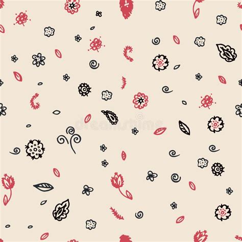 Minimalist Floral Seamless Pattern Print Vector Stock Vector